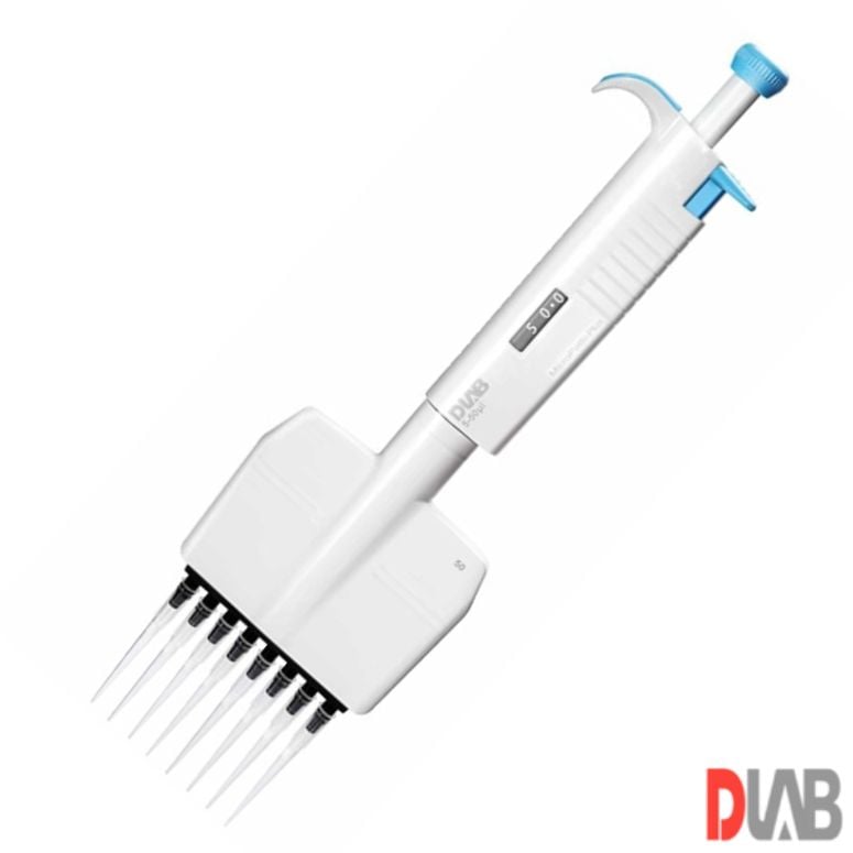 DLab Micropette Plus 0.5-10 μl - 8 Kanallı Ayarlanabilir Otomatik Pipet