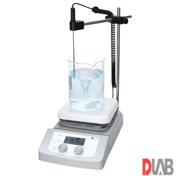 DLab  Isıtıcılı Manyetik Karıştırıcı 1.500 rpm 380 ℃ 5 Litre ( Destek Kelepçesi Ve Sıcaklık Sensörü Dahildir ) MS H380 Pro Set 2