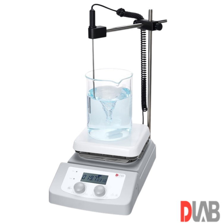 DLab  Isıtıcılı Manyetik Karıştırıcı 1.500 rpm 380 ℃ 5 Litre ( Destek Kelepçesi Ve Sıcaklık Sensörü Dahildir ) MS H380 Pro Set 2