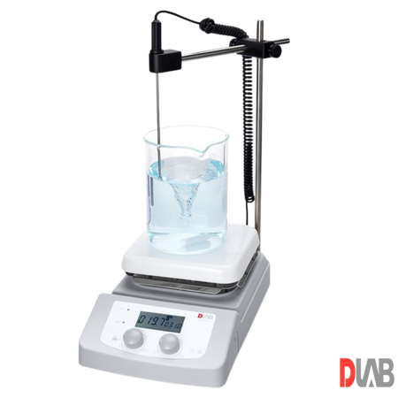DLab Isıtıcılı Manyetik Karıştırıcı 1.500 rpm 380 ℃ 5 Litre ( Sıcaklık Sensörü Dahildir ) MS H380 Pro Set 1