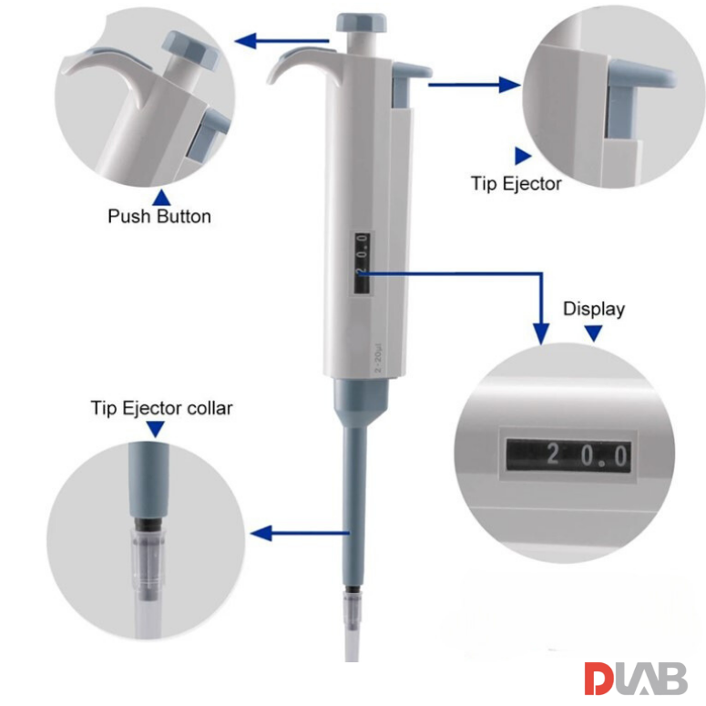 DLab  Ayarlanabilir Otomatik Pipet ( 0.5-10 µl ) 7010101004