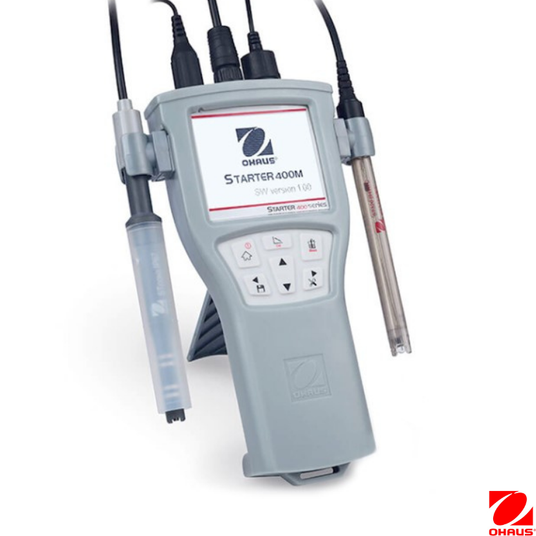Ohaus Starter Portatif Ph / İletkenlik Ölçer Seti  ST400M-G ( ST320 Ip67 3m Ph ve Stcon3 Ip67 3m İletkenlik Elektrotları Dahil )