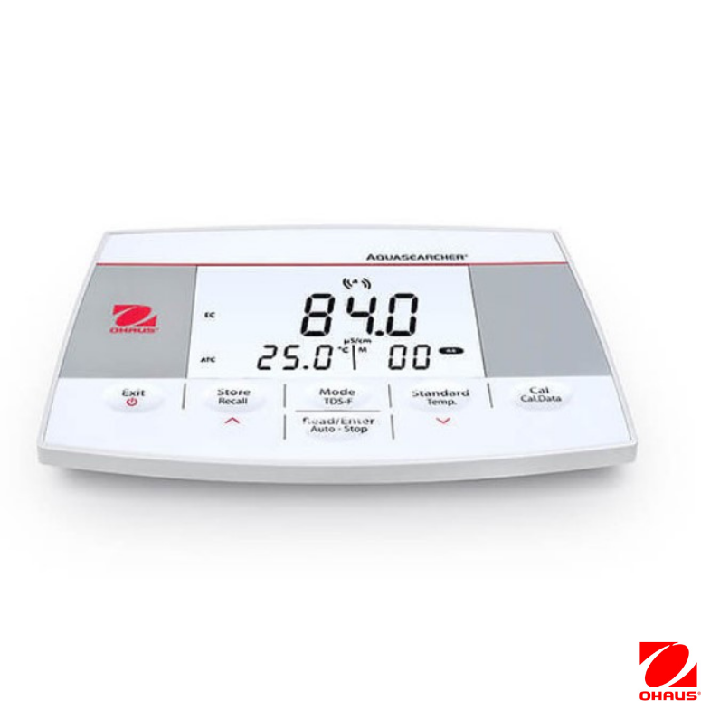 OHAUS AQUASEARCHER AB23EC-F Masa Tipi İletkenlik Ölçer ( Stcon3 İletkenlik Probu - İletkenlik Solüsyon Seti (1413us/cm, 4×50ml)