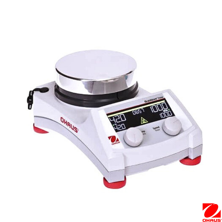 Ohaus Isıtıcılı Manyetik Karıştırıcı  e-G71HSRDM (80-1600 rpm / Ort. Sıc. +5-380°C 20 L 13.6 cm Dairesel Alüminyum Dijital )