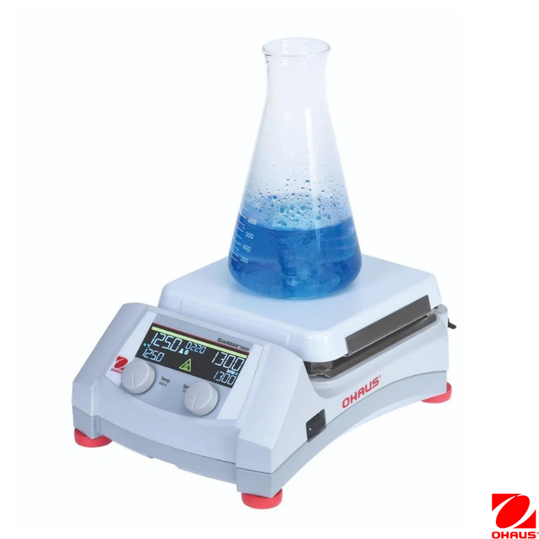 Ohaus  Isıtıcılı Manyetik Karıştırıcı e-G71HS07C ( 80-1600 rpm / Ort.Sıc. +5-500°C 15 L 17.8 x 17.8 cm Seramik Dijital )