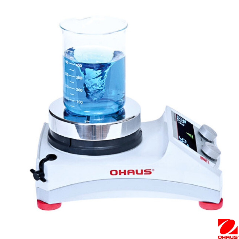 Ohaus Isıtıcılı Manyetik Karıştırıcı e-G51HSRDM ( 80-1600 rpm / Ort Sıc +5-380°C 20 L 13.5 cm Dairesel Alüminyum Dijital  )