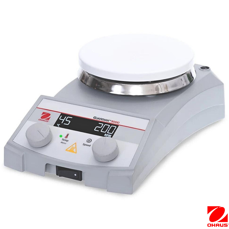 Ohaus Isıtıcılı Manyetik Karıştırıcı 80-1600 rpm / 80-500°C 15 L 10x10 cm Seramik Dijital  e-G31HS04C