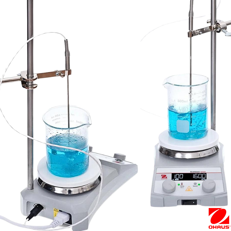Ohaus Isıtıcılı Manyetik Karıştırıcı 80-1600 rpm / 80-500°C 15 L 10x10 cm Seramik Dijital  e-G31HS04C