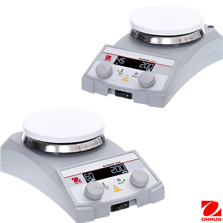 Ohaus Isıtıcılı Manyetik Karıştırıcı 80-1600 rpm / 80-500°C 15 L 10x10 cm Seramik Dijital  e-G31HS04C