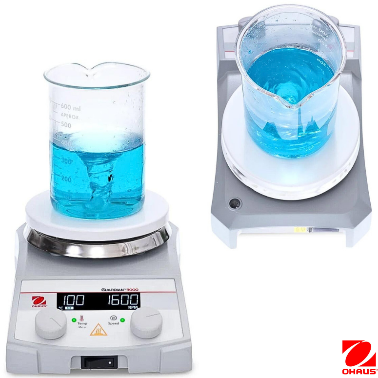 Ohaus  Isıtıcılı Manyetik Karıştırıcı 80-1600 rpm / 80-500°C 15 L 18x18 cm Seramik Dijital e-G31HS07C