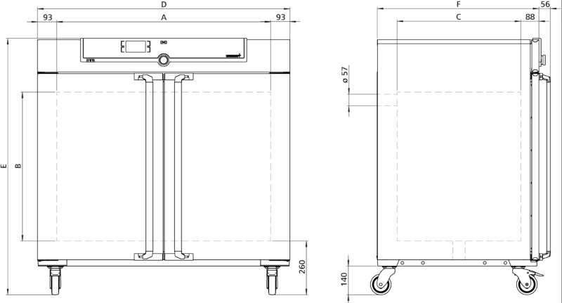 Memmert  Fansız İnkübatör 449 Litre +20°C ... +80°C - IN450