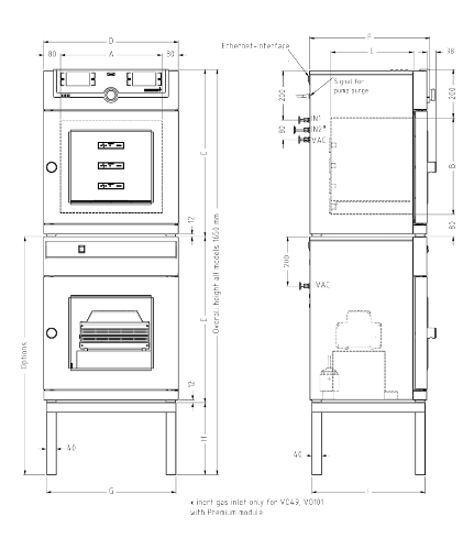 Memmert  Vakum Etüv 49 Litre +20°C ... +200°C - VO49