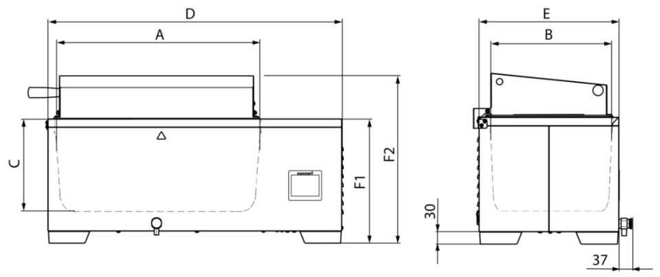 Memmert Su Banyosu 23 Litre +10°C... +100°C - WTB24