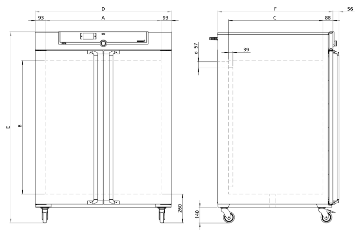 Memmert  Fanlı Etüv 1060 Litre ( Kuru Hava Sterilizatörü ) +20°C ... +300°C - UF1060