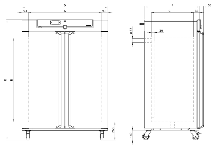 Memmert  Fansız Etüv 749 Litre ( Kuru Hava Sterilizatörü ) +20°C ... +300°C - UN750