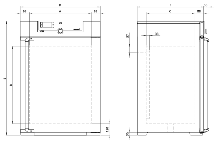 Memmert  Fanlı Etüv 256 Litre ( Kuru Hava Sterilizatörü ) +20°C ... +300°C - UF260