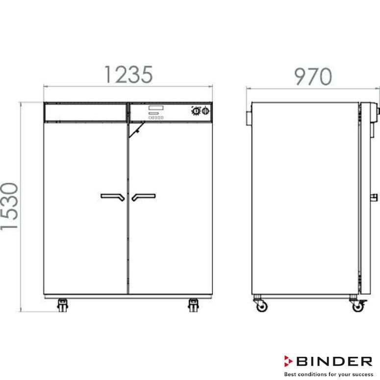 Binder  Fan Hız Ayarlı 720 Litre Etüv ( Kuru Hava Sterilizatörü ) +10°C ... +300°C   FP 720