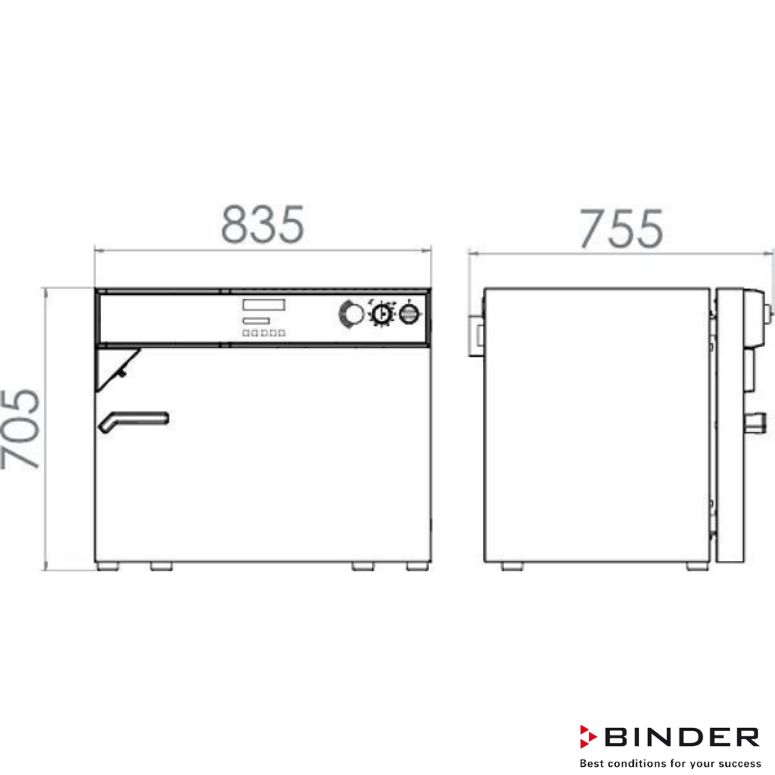 Binder  Fan Hız Ayarlı 115 Litre Etüv ( Kuru Hava Sterilizatörü ) +10°C ... +300°C FP 115