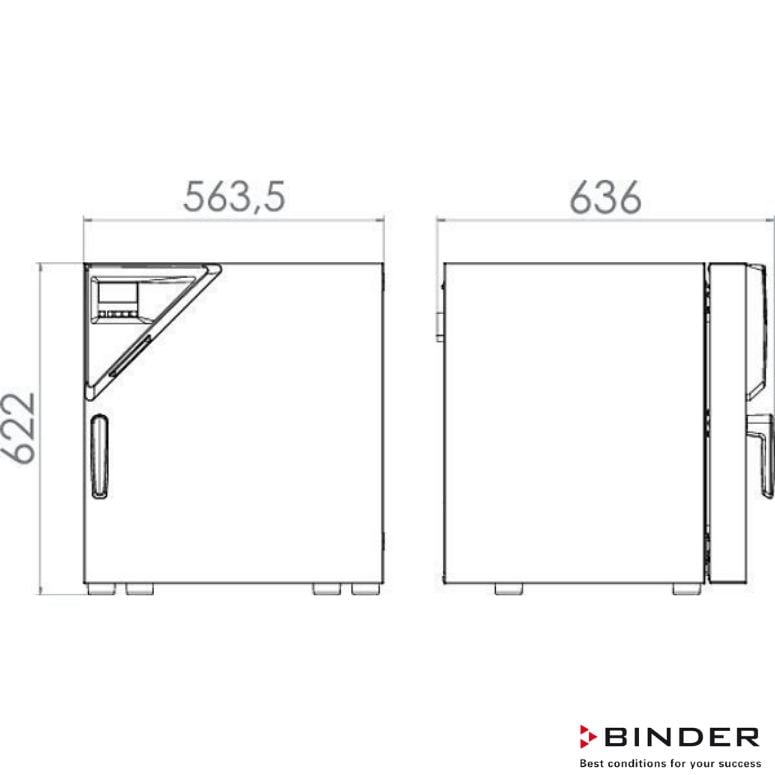 Binder  Fan Hız Ayarlı 60 Litre Etüv ( Kuru Hava Sterilizatörü ) +10°C ... +300°C  FP 56