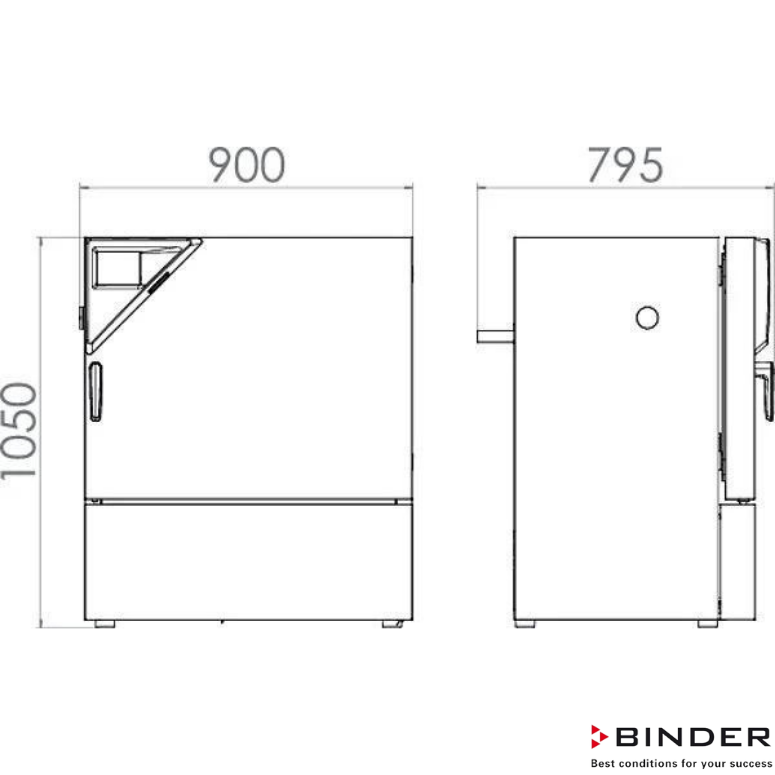 Binder İklimlendirme Test Kabini KMF 115-102 Litre -10°C ... +100°C / 10 % ... 98 % Rh