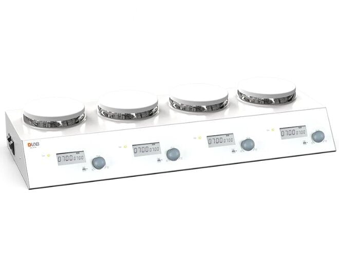 DLAB 4 Bölmeli Dijital Manyetik Karıştırıcı LCD 200 .. 1500 rpm  4 x 3 L MS-M-S4