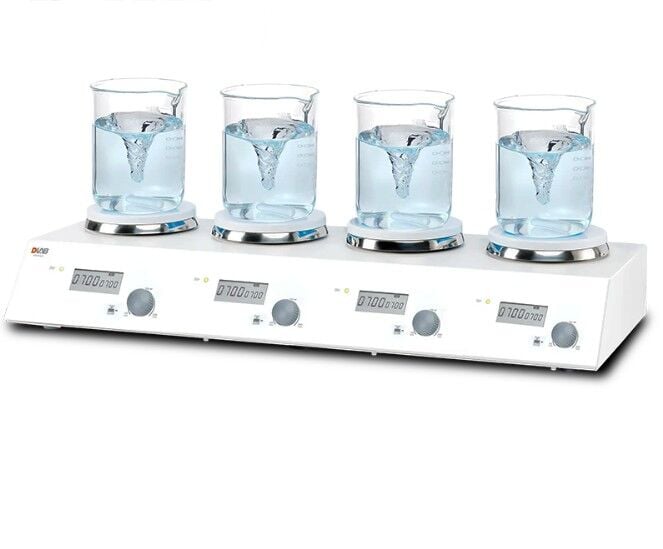 DLAB 4 Bölmeli Dijital Manyetik Karıştırıcı LCD 200 .. 1500 rpm  4 x 3 L MS-M-S4