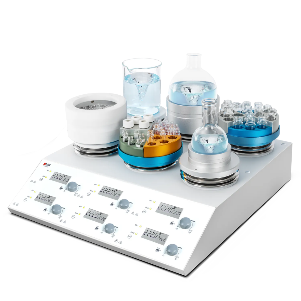 DLab MS-H280-S6 6 Bölmeli Dijital Isıtıcılı Manyetik Karıştırıcı 6 x 3 Litre