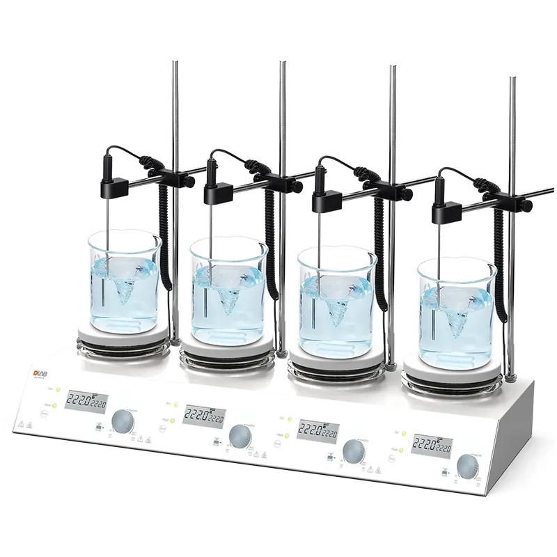 DLAB MS-H280-S4 4 Bölmeli Dijital Isıtıcılı Manyetik Karıştırıcı 4 x 3 Litre