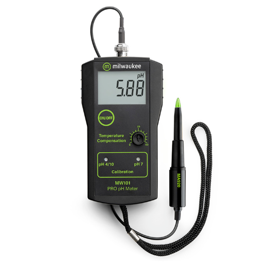 Milwaukee PRO Portatif pH Metre Toprak İçin  0.00...14.00 pH  MW101S
