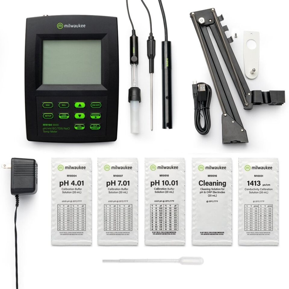 Milwaukee Masaüstü pH ORP EC TDS Tuzluluk Metre MW180 MAX